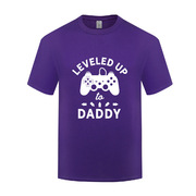 滑稽搞笑创意父亲节礼物T恤男短袖圆领宽松 Leveled Up to Daddy