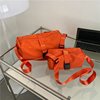运动健身包防水吐司包大容量休闲红色牛津布包单肩斜挎行李袋旅行