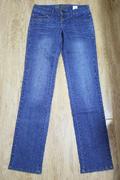 2024o+蓝色镶钻长裤，褶皱磨白水洗亮片铅笔牛仔裤
