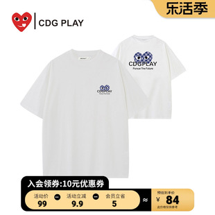 CDG PLAY同款短袖T恤女2024夏季打底衫时尚休闲上衣男