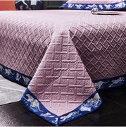 新高端奢华大气床盖100支纯棉美式绗缝夹棉榻榻米床单夏季薄