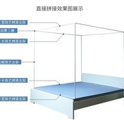方顶蚊帐支架加粗铁艺烤漆 蚊帐杆子配件1.5米1.8米 坐牀式拉链