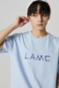 LAMC丨数码胶带印花圆领baby blue国潮牌休闲男女情侣宽松短袖T恤