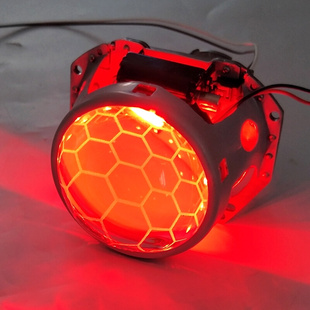 蜂窝足球海5双光透镜远近光一体电动摩托车天使眼恶魔眼大灯强光