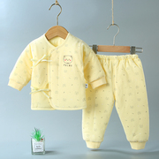 婴儿衣服冬季夹棉套装，宝宝加厚保暖分体棉衣