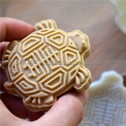 异形立体龟印50-60克手压式创意月饼模具，按压式绿豆糕点磨具