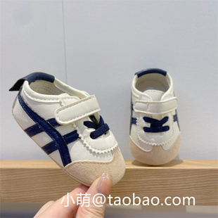婴儿鞋子春秋款3-6-12月婴幼儿，0-1岁宝宝拼色透气软底防掉学步鞋