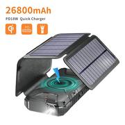 私模太阳能移动电源便携式20000毫安无线充电宝定制logo