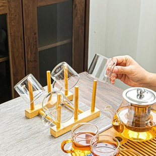 耐热玻璃功夫茶具套装家用泡茶器透明茶杯带把红茶花茶壶办公茶壶