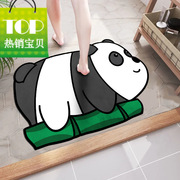 熊猫浴室门口吸水地垫软硅藻，泥网红卡通，卫生间防滑黑科技厕所门垫