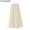 拉夏贝尔/La Chapelle夏季轻薄款半身裙高腰显瘦a字裙仙女中长裙