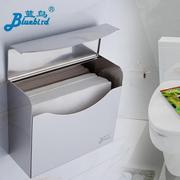 不锈钢防水厕所纸巾盒卫生间草纸盒纸巾架放厕纸壁挂式免打孔