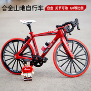 合金仿真自行车轮子可转复古老式自行车，模型金属仿真单车桌面摆件