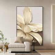 客厅装饰画侘寂风玄关画壁画2022新现代抽象花卉沙发背景墙壁挂画