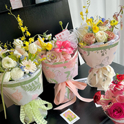 花海系列鲜花包装纸氛围艺术纸玫瑰花束包花纸花店花艺材料