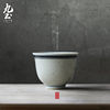 九土景德镇陶瓷茶具仿明代手绘青花品茗杯，复古仿明代功夫茶杯水杯