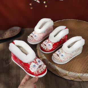 儿童春夏季绣花老北京布鞋，女童汉服童鞋宝宝，传统中国风锈花鞋童鞋
