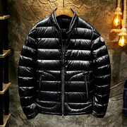 经典款acorus冬季男士m家90白鹅绒(白鹅绒，)立领夹克外套休闲肩章羽绒服