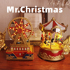 美国圣诞先生mr.christmas旋转木马摩天轮音乐盒，女生生日儿童礼物