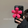 小众羽绒服玫红色花朵适用15promax手机壳iPhone12苹果1114pro女