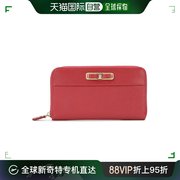 香港直邮salvatoreferragamo女士红色长款钱包22-c132-588006