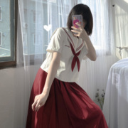  花见森玫瑰少女 JK制服长裙刺绣关西襟中间服基础水手服