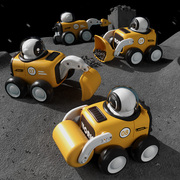 儿童太空工程车按压小汽车惯性挖掘机模型1到6岁男孩女宝耐摔玩具