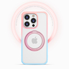 pakin苹果15promax手机支点壳女iphone15纯色磁吸带支架保护套粉蓝色透明磨砂14简约高级感小众全包防摔