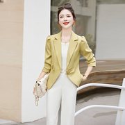短款白色小西装外套，女小个子春秋2023韩版设计感复古西服上衣
