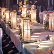 中式婚庆路引婚庆道具原木灯光方柱婚礼道具新中式路引布置