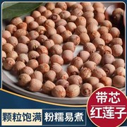 2023年莲子干货500g特产红皮带皮有芯中药材带芯红莲米湖南湘莲子