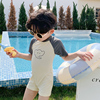 韩国儿童泳衣男童卡通，亲肤连体游泳衣沙滩度假男孩，速干泳裤套装潮