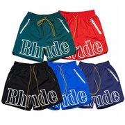 跨境欧美潮牌RHUDE字母3M反光休闲运动短裤男女美式高街沙滩裤子