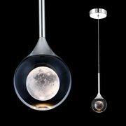 Untrammelife设计师Moon球形LED吊灯餐厅卧室吧台床头水晶吊灯