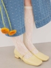 颜色绝了的玛丽珍鞋!日系小香风拼色浅口方头一字扣带粗跟女单鞋
