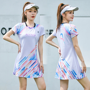 羽毛球套装女运动男速干网球韩国衣儿童透气吸汗短袖连衣裙服