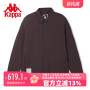 kappa卡帕男子2023冬复古运动棉服绗缝，翻领休闲夹克k0d72mm01