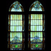 电视背景墙钢化雕刻工艺术玻璃  欧式教堂古朴大方细长简约美