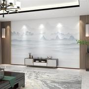 定制电视背景墙壁画，m2023年中式山水，壁布卧室壁纸客厅沙发