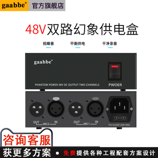 gaabbe 电容麦克风话筒专用幻象电源盒48V供电器