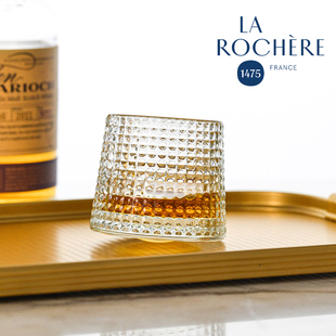 法国LA ROCHERE威士忌酒杯 桌上舞者创意旋转洋酒杯Blossom烈酒杯