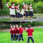 小学生校服套装红色运动会儿童班服春秋装儿童班服棒球服三四件套