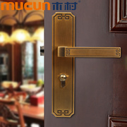 中式复古锌合金室内门锁传统古典风格房门把手古铜色家用装修锁具