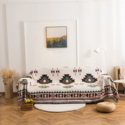 苏克雷美式复古休闲毯沙发布盖毯线毯棉毯客厅地毯万能盖巾桌布