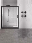 箭牌淋浴房一字型3C玻璃门整体沐浴隔断浴室屏风极窄防爆推拉门