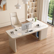 约岩板书桌椅意式轻奢转角书台设计师，极桌书桌办公桌