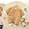 婴儿衣服加棉加厚面包服秋冬季宝宝连体衣保暖薄棉衣新生儿外出服