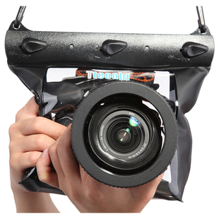 特比乐单反相机防水袋潜水套防雨罩通用单肩斜挎包水下摄影可调焦