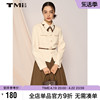 TMi同款天谜女装23秋季双层领短款小香风长袖外套233029