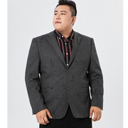 单西中年男西装肥佬250斤超特大码西服商务工作3尺78XL宽松版外套